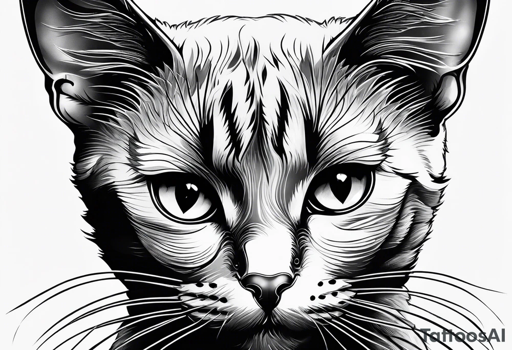black cat tattoo idea