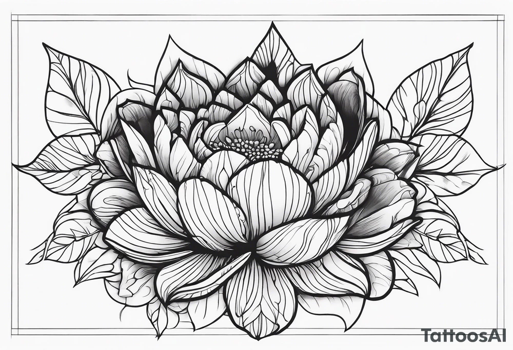 ramo de flor conjunto linha reta tattoo idea