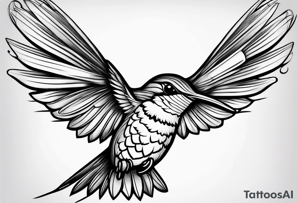 Small hummingbird tattoo idea