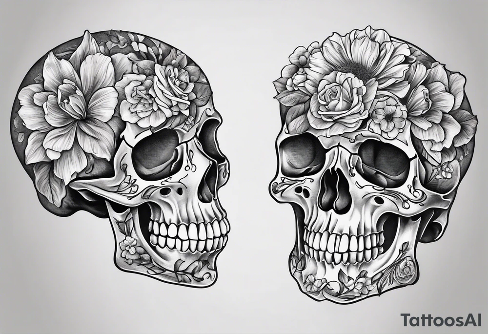 Skeleton hand bones anatomical tattoo idea