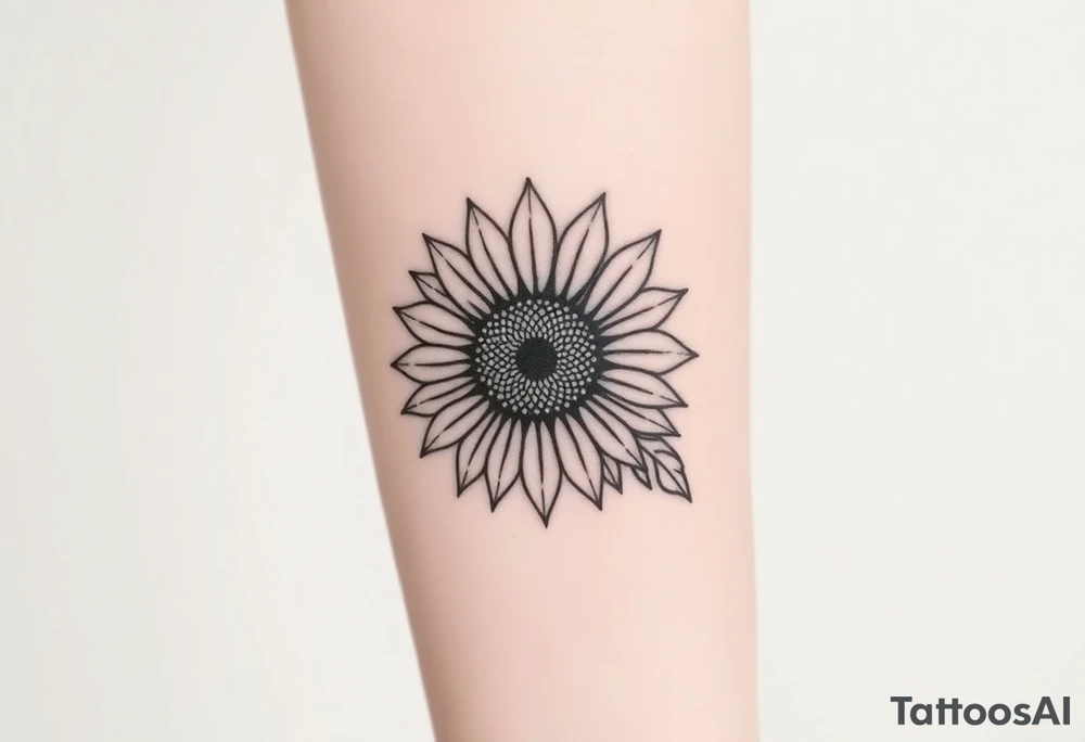 Sunflower tattoo idea