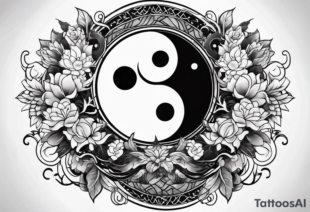 yin and yang tattoo idea