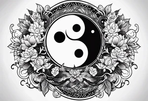 yin and yang tattoo idea