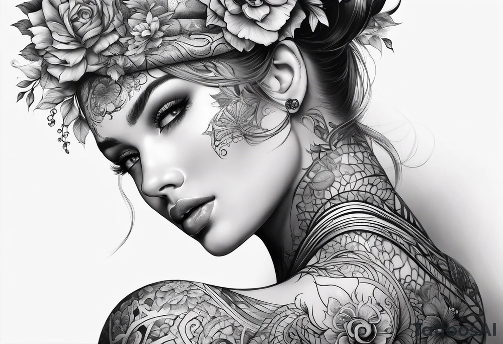 fractal sleeve tattoo tattoo idea