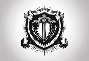 Valhalla shield sword axe tattoo idea