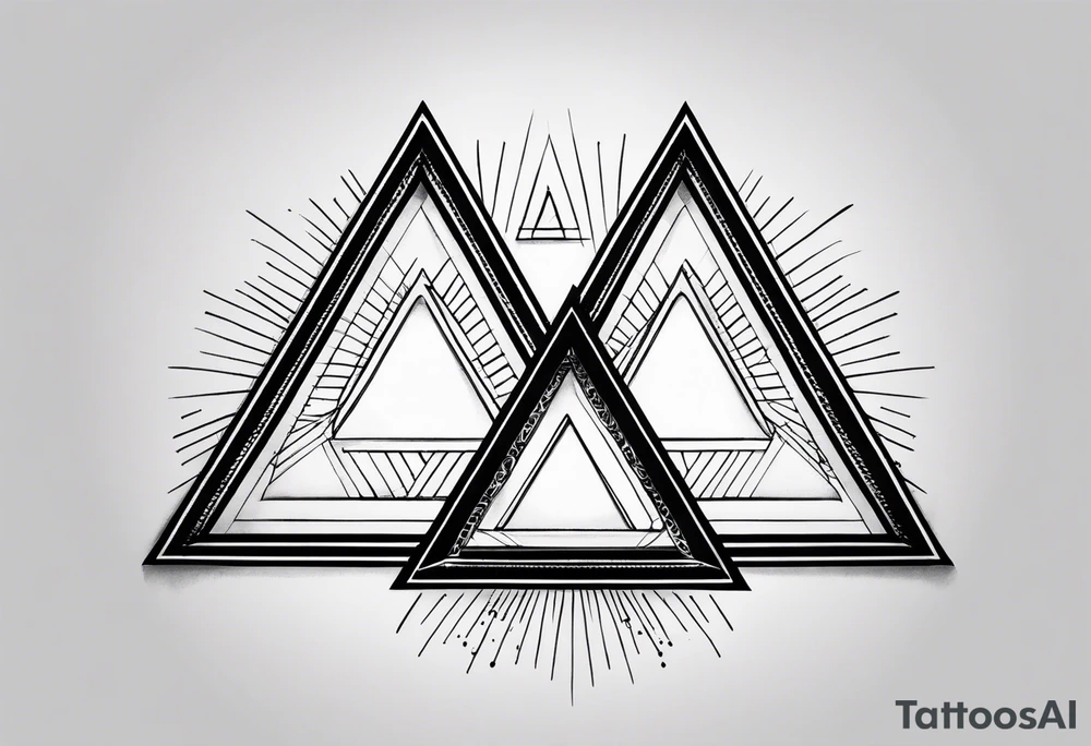 A triangle with nothing inside of it tattoo idea