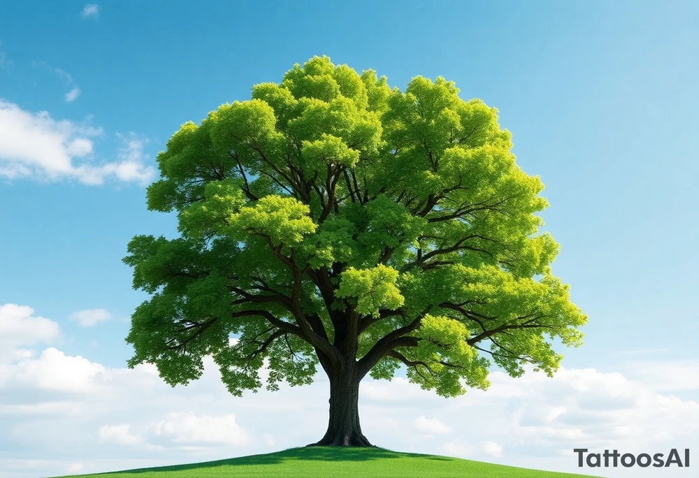 tree symbolizing the virtues of A tree could symbolize all of these qualities. Here's why:

Curious: A tree grows and seeks sunlight, representing the pursuit of knowledge and exploration.
Compassionate: The tree provides shelter and sustenance to those around it, offering support without asking for anything in return.
Earnest: The tree stands tall and strong, showing sincerity in its growth and its presence in the world.
Faithful: A tree remains rooted in one place, symbolizing faithfulness to its surroundings and purpose.
Generous: It gives fruits, shade, and oxygen freely, offering abundance to all who need it.
Honest: A tree is transparent in its existence—what it is is clear and simple, no hidden agendas.
Humorous: The shape of a tree, the rustling of its leaves, or even the way birds nest in it can bring lightness and joy, a reminder not to take life too seriously.
Just: A tree gives to all equally, regardless of who comes to it, showing fairness and impartiality.
Kind: The shade and shelter it offers to others in need reflect kindness.
Loyal: The tree endures harsh weather and seasons, symbolizing loyalty and resilience through time.
Magnanimous: The tree offers its beauty and resources without expecting anything in return, showcasing greatness of spirit.
Sincere: A tree is genuinely itself—there is no pretense, only natural existence.
Thoughtful: Its roots connect deeply with the earth, symbolizing deep thoughtfulness, and its branches reach out to others.
In this way, a tree encompasses all these virtues, standing as a reminder of how one can grow with strength and offer goodness to the world. tattoo idea