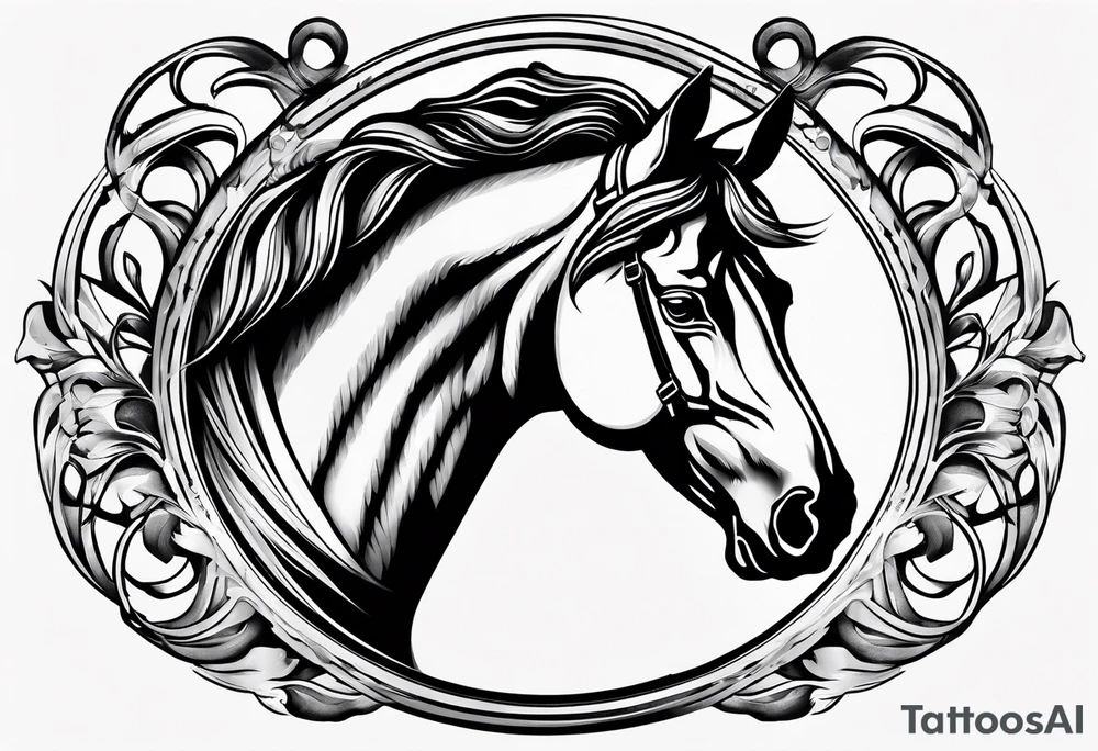horse shoe tattoo idea