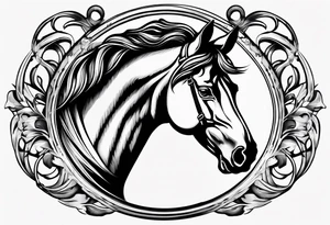 horse shoe tattoo idea