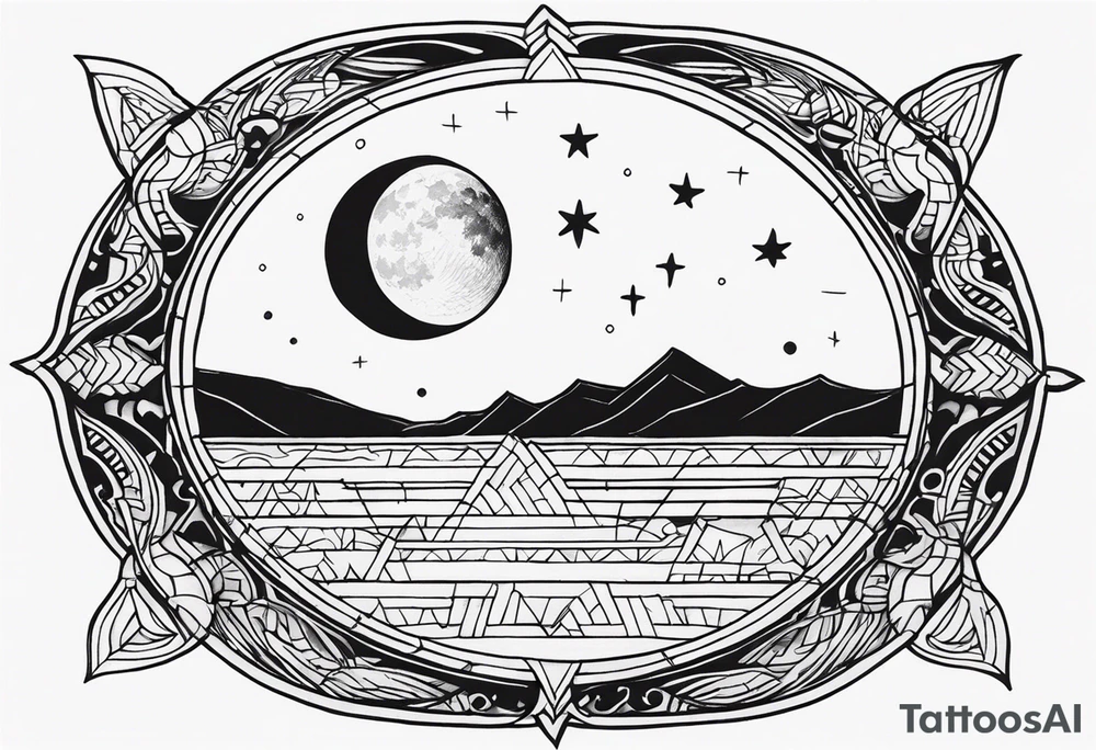 sacred moon tattoo idea