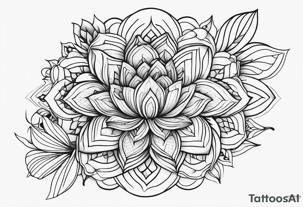 Uma tatuagem na cintura que percorre a lateral do quadril até as costas sem ter flores ou animais tattoo idea