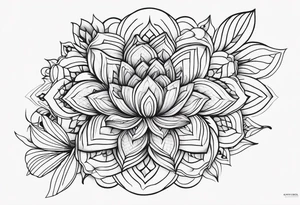 Uma tatuagem na cintura que percorre a lateral do quadril até as costas sem ter flores ou animais tattoo idea