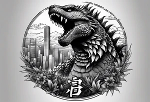 Godzilla tattoo idea