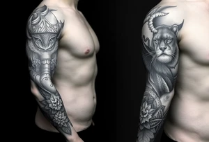 a Jungle sleeve tattoo idea