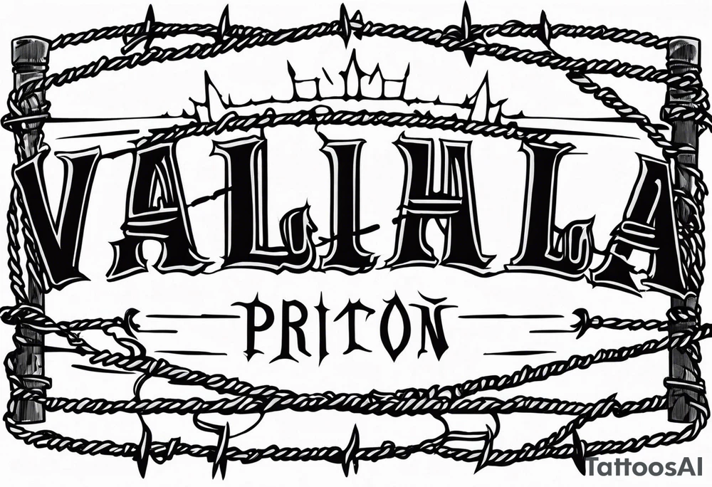 valhalla barb wire prison tattoo idea