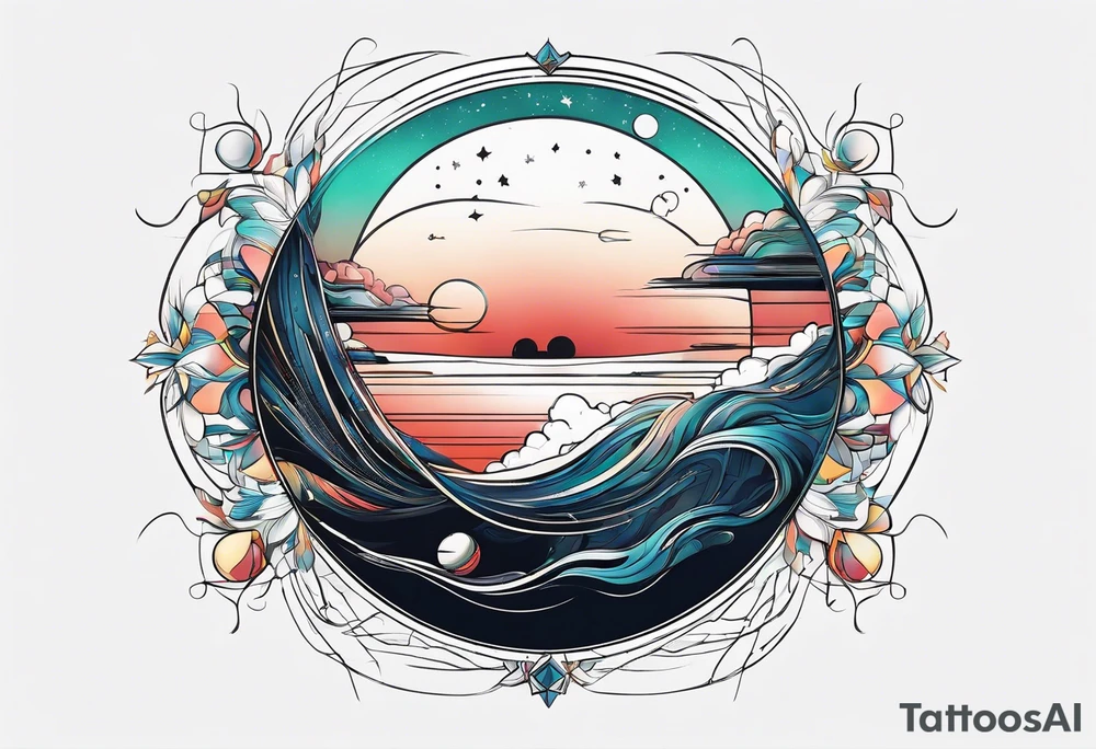 Planet symboling ease of moving from one part to another. tattoo idea