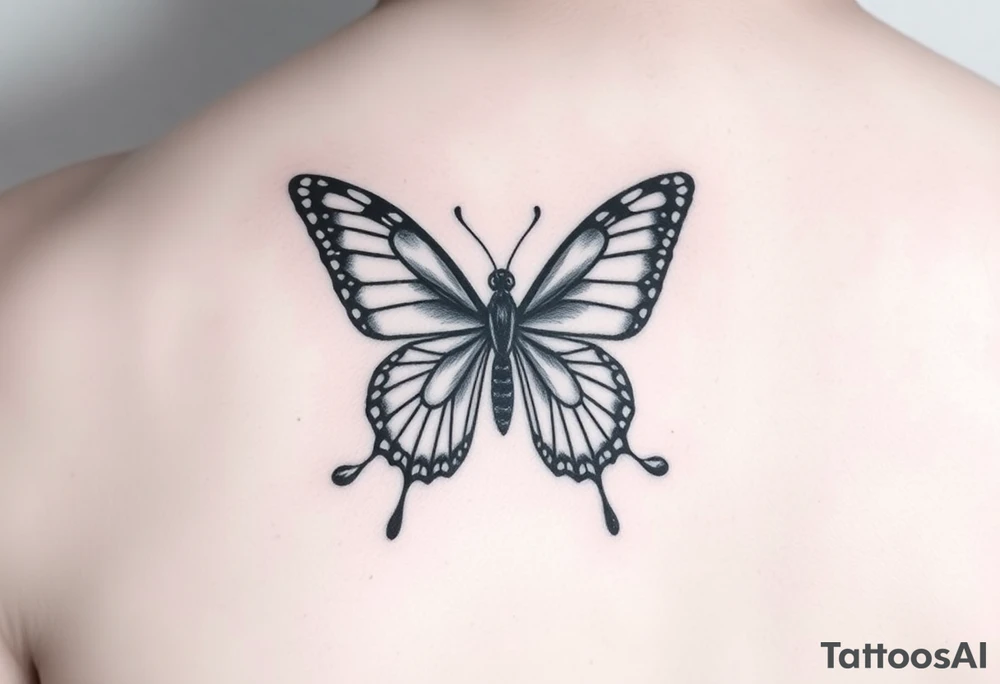 Butterfly autumn memorial memory lover  gf rip tattoo idea