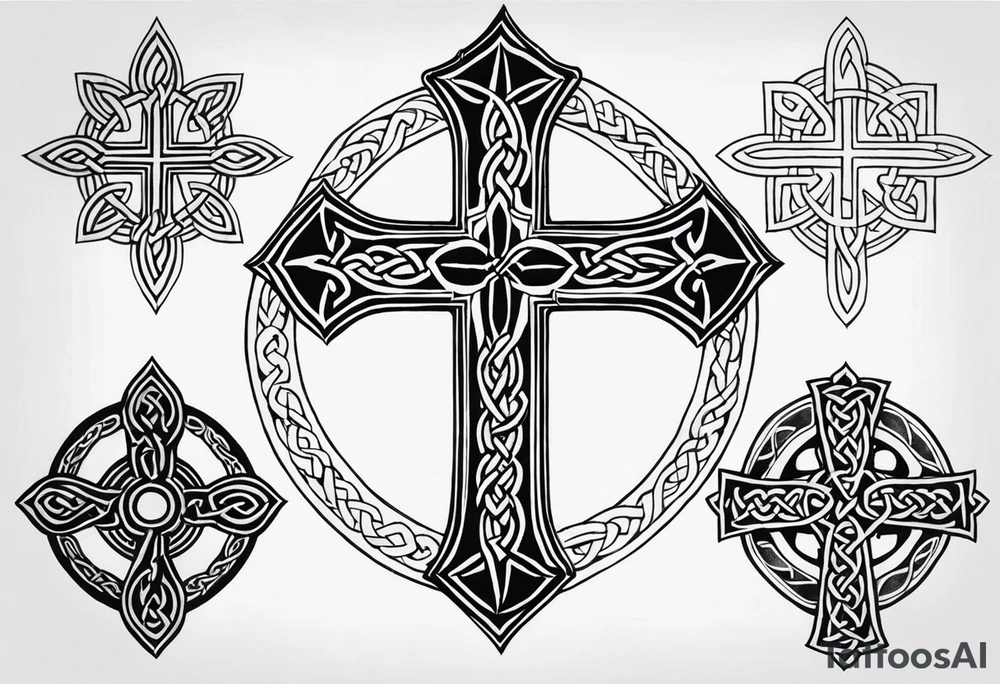 Celtic cross tattoo idea