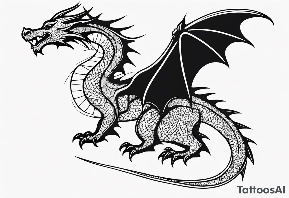dragon collarbone tattoo idea