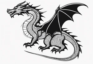 dragon collarbone tattoo idea