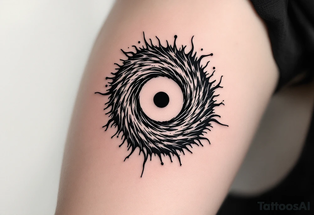 2 different worlds on each side of a black hole. tattoo idea 2 different worlds on each side of a black hole. tattoo idea