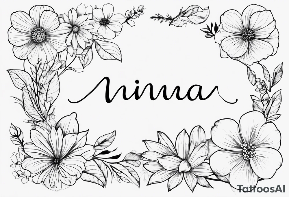 Nimna 
Birthday 3rd of may. create the flower for my name and birthday tattoo idea