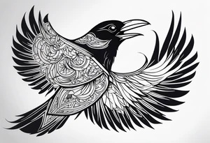 Raven tattoo idea