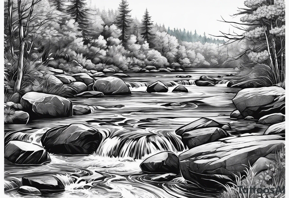 River water tattoo idea
