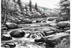 River water tattoo idea