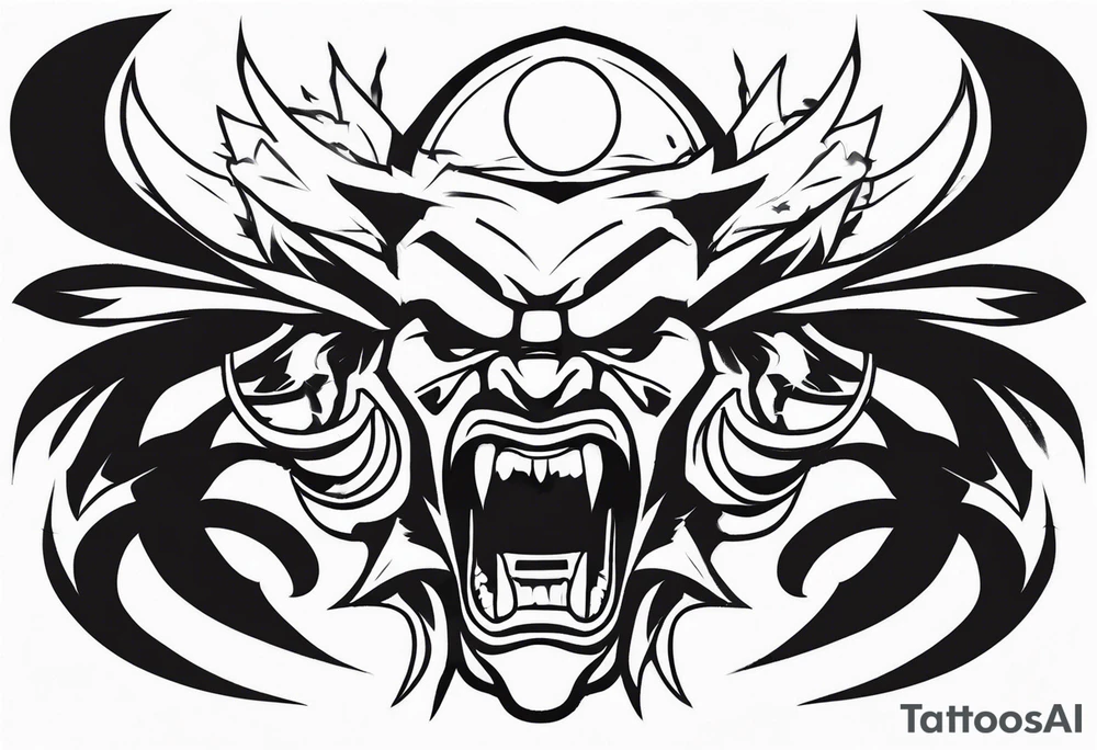 Angry screaming terrorist tattoo idea