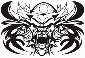 Angry screaming terrorist tattoo idea