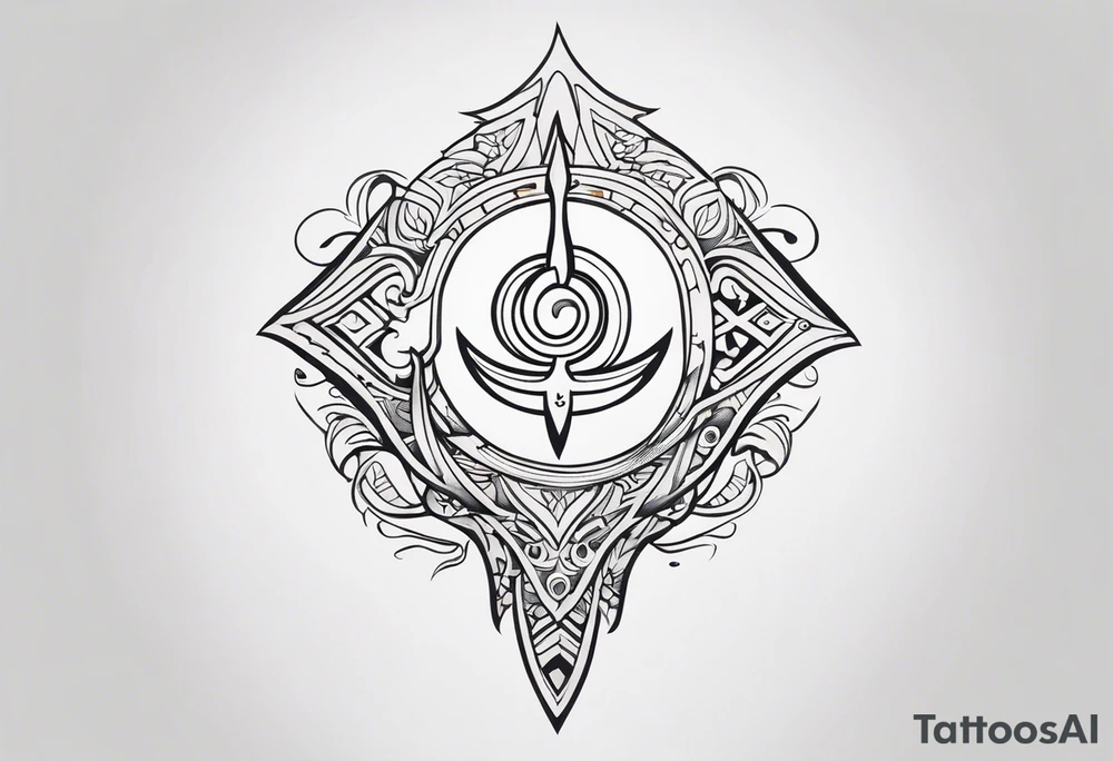 Polynesian fishing hook tattoo tattoo idea