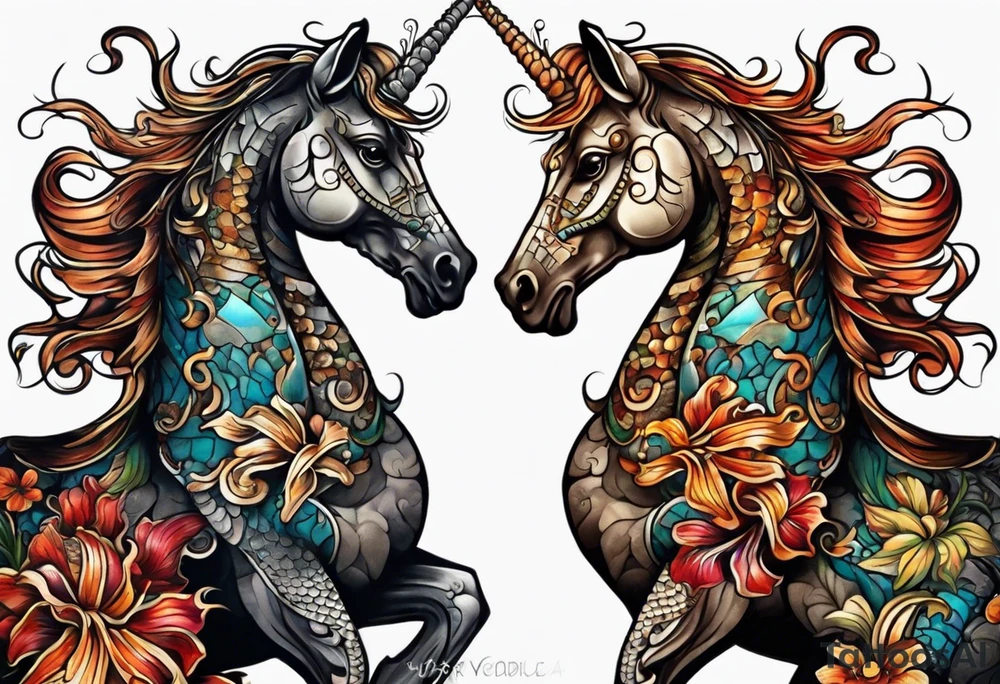 sea horse tattoo idea