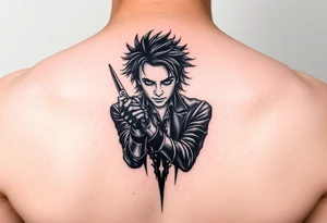 Edward scissorhands reflection off his scissorhands tattoo idea