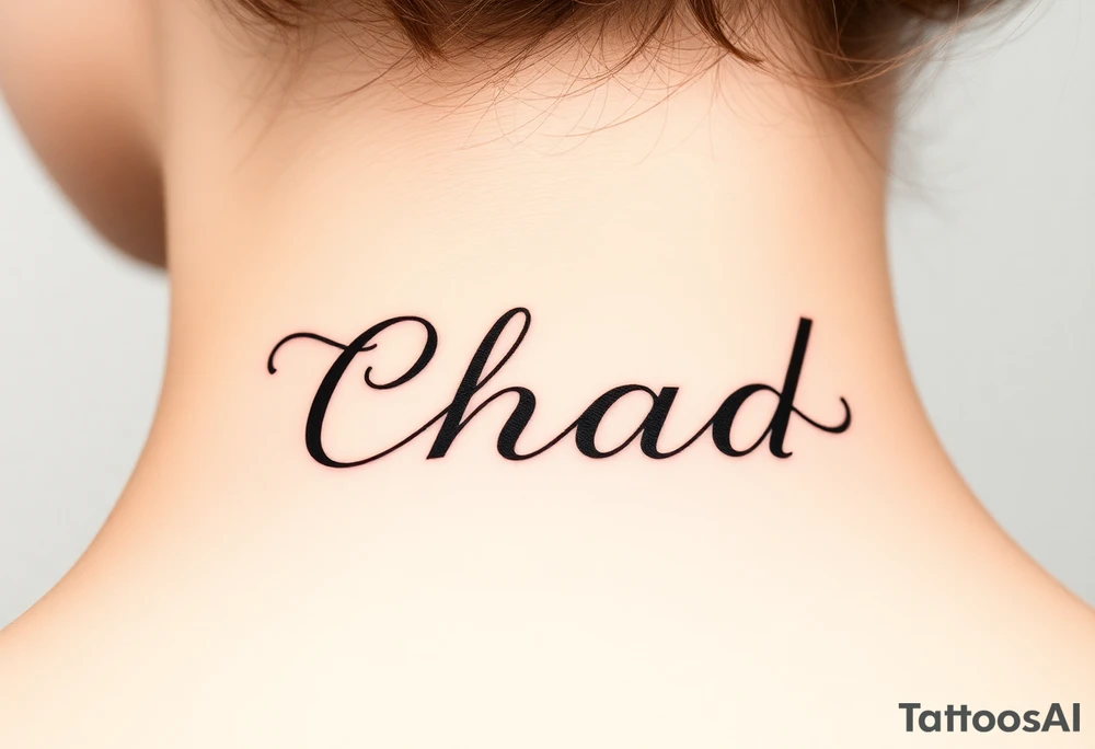 The name Chad written in beautiful cursive tattoo idea
