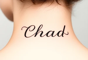 The name Chad written in beautiful cursive tattoo idea