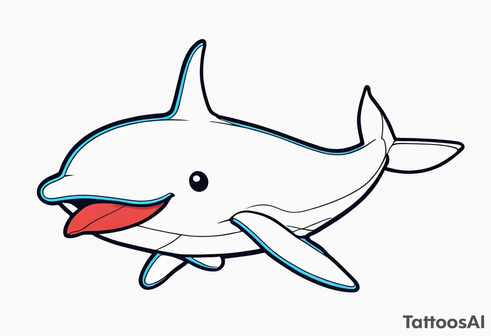 cute gundam whale tattoo idea