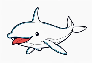 cute gundam whale tattoo idea