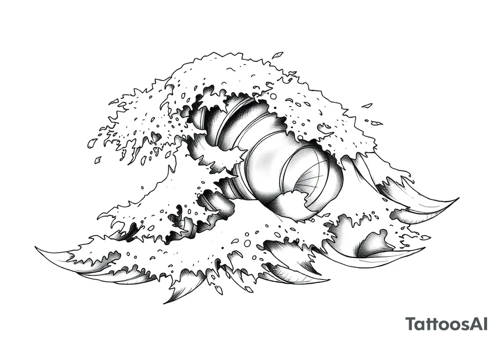 Roaming waves tattoo idea
