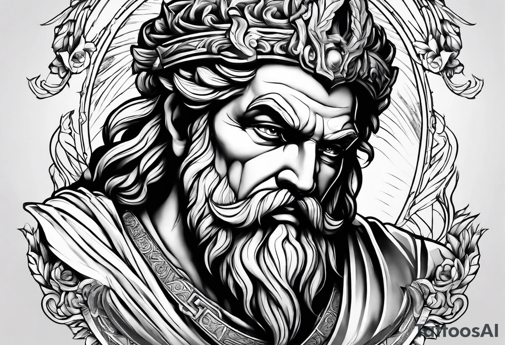 Zeus with lighting tattoo idea