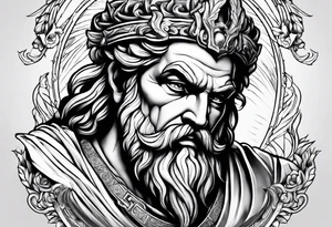 Zeus with lighting tattoo idea