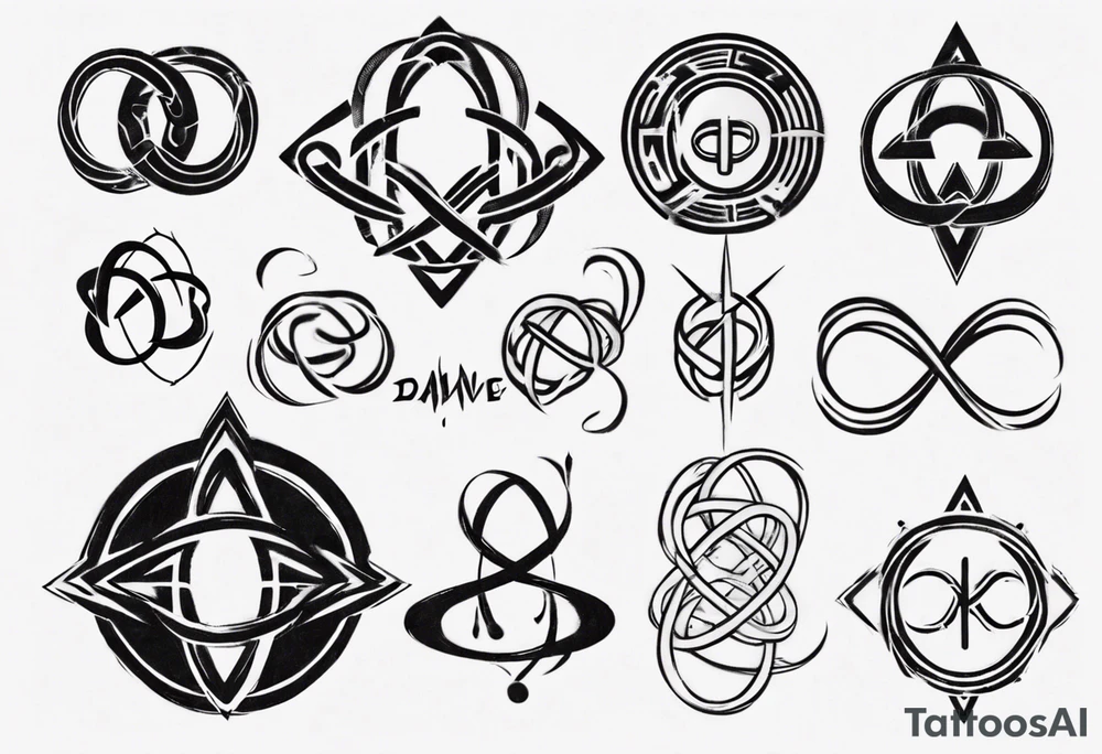 infinite symbol sexy drawing unisex tattoo idea