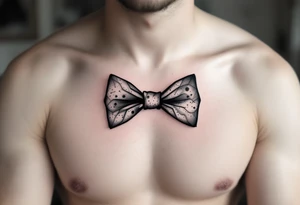 A bow tie made up of a universe tattoo idea