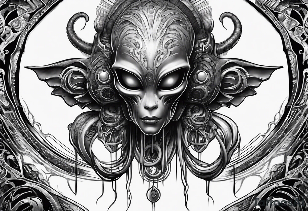 Otherworldly Alien tattoo idea