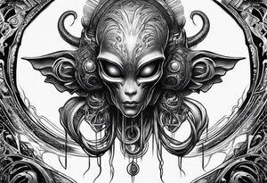 Otherworldly Alien tattoo idea