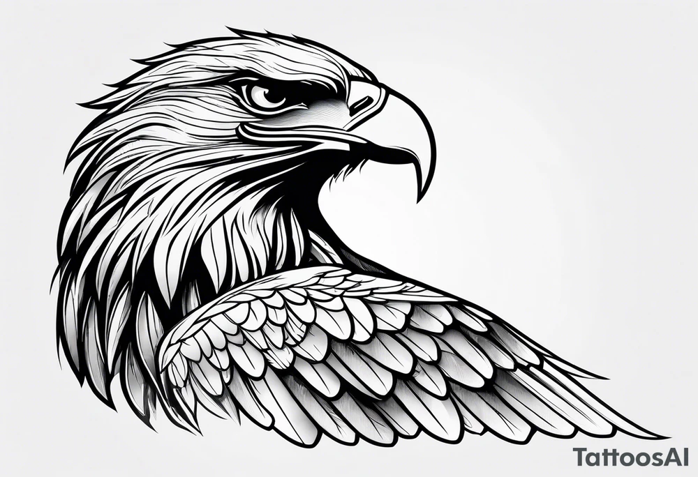 forearm tattoo
eagle just the wing tattoo idea