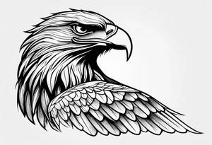 forearm tattoo
eagle just the wing tattoo idea