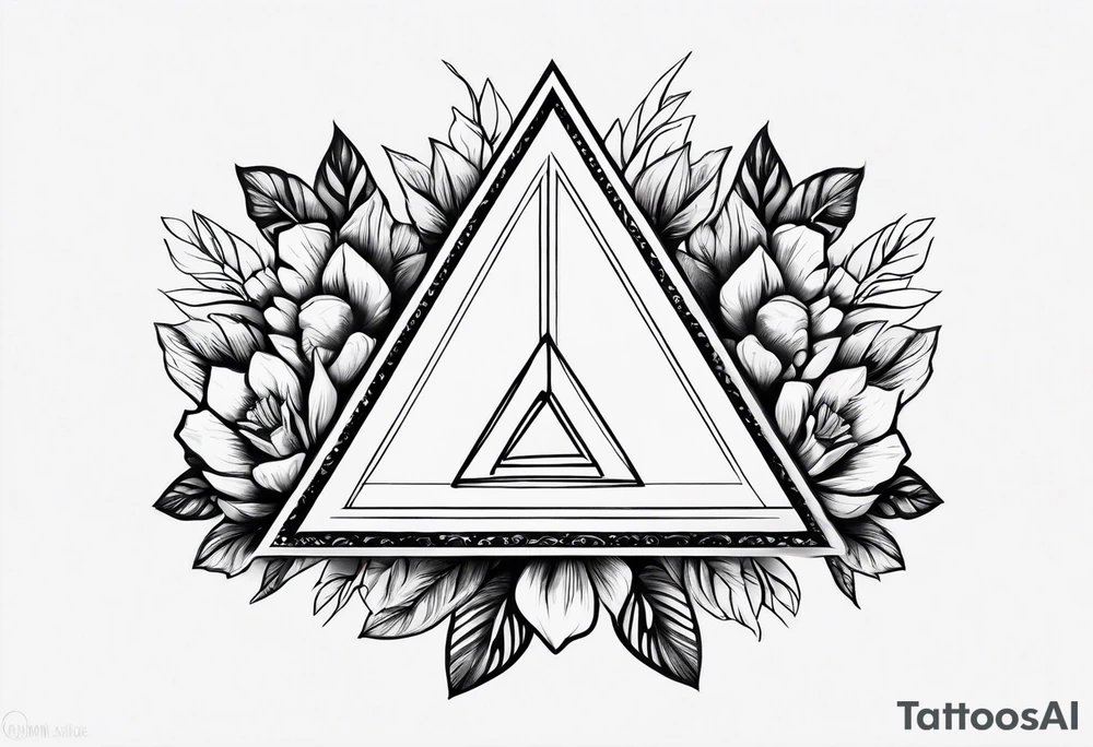 un triangulo simple sin flores tattoo idea