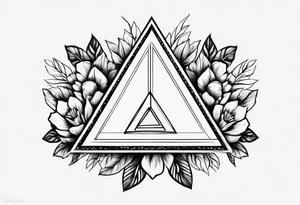 un triangulo simple sin flores tattoo idea