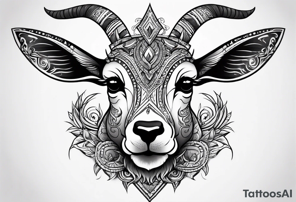 Half Goat half kangroo tattoo idea